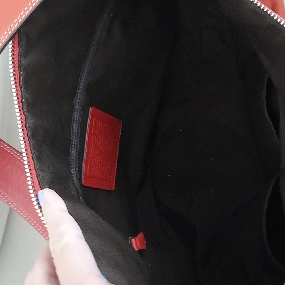 Coach burnt orange leather bag/purse - Picture 6 of 9